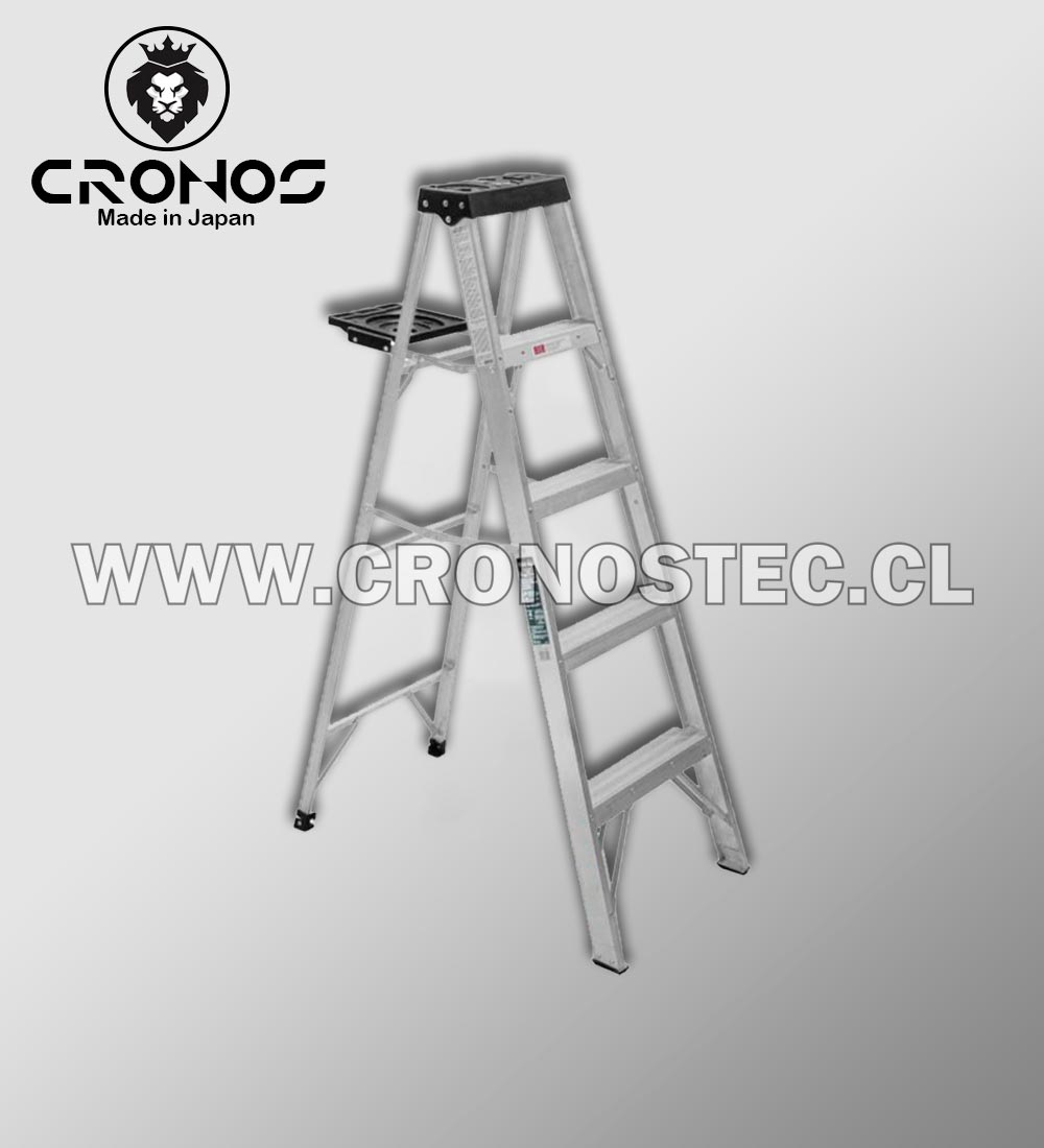 Escalera Tijera Simple Acceso De Aluminio 2.40 M/ 8 P.